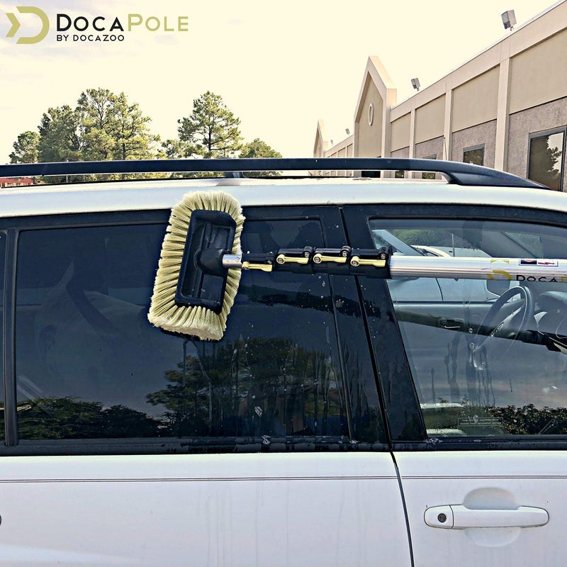 DOCAZOO DOCA Car Wash Brush with Long Handle - Outdoor Broom for House, Deck, Patio - Soft Brush, Car Wash Brush (6+ Ft Reach) - Image 2